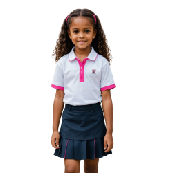 Girl's Golf shirt with Pipping